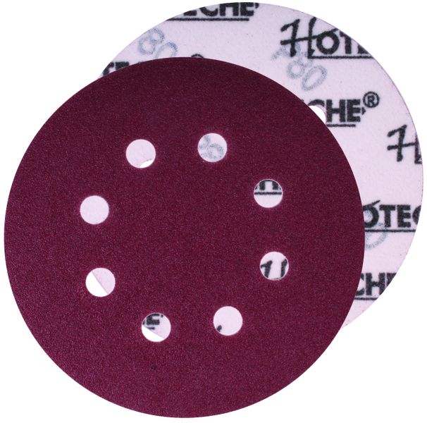 Hoteche 125mm Hook and Loop Sanding Discs - P80 -Pack of 50