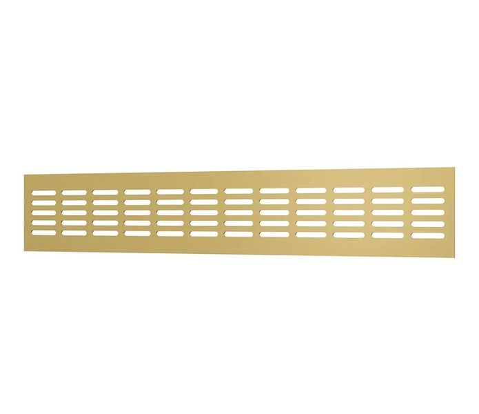 Ventilation grille for door, wall or kitchen cabinets 480x80mm Aluminium - Champagne