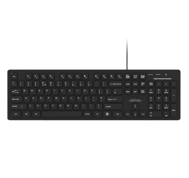 Work-Ready Black USB Keyboard - Heavy-Duty Office Performance