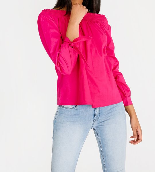 Women's c(inch) Bardot Blouse Magenta