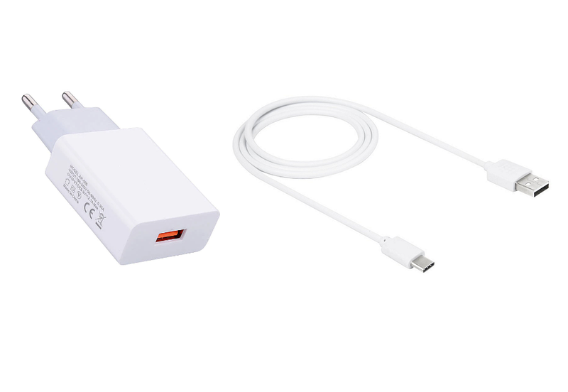 iLite 3.0A Single Port Qualcomm Charging Wall Adapter with Type C Cable