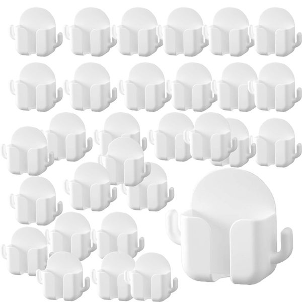 30Pcs Adhesive Wall Phone Holder,Multipurpose Storage Organizer Rack