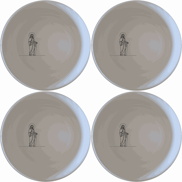 Christian Imagery Flat Bowl Set of 4 - Range 4