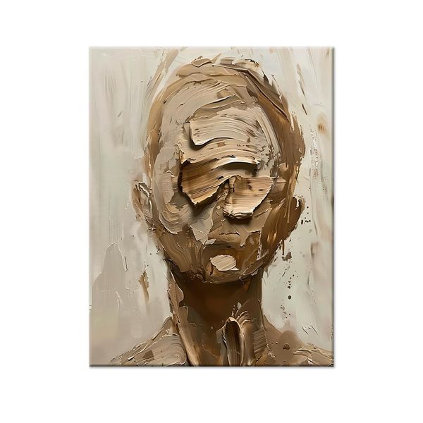 Canvas-Art-Golden Faceless Decorative Abstract Wall Art
