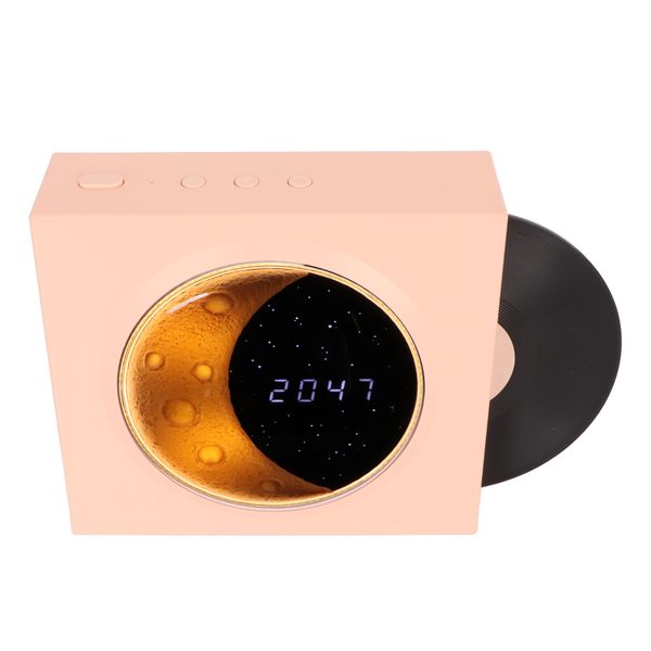 Retro BT Speaker, Alarm Clock, Pink