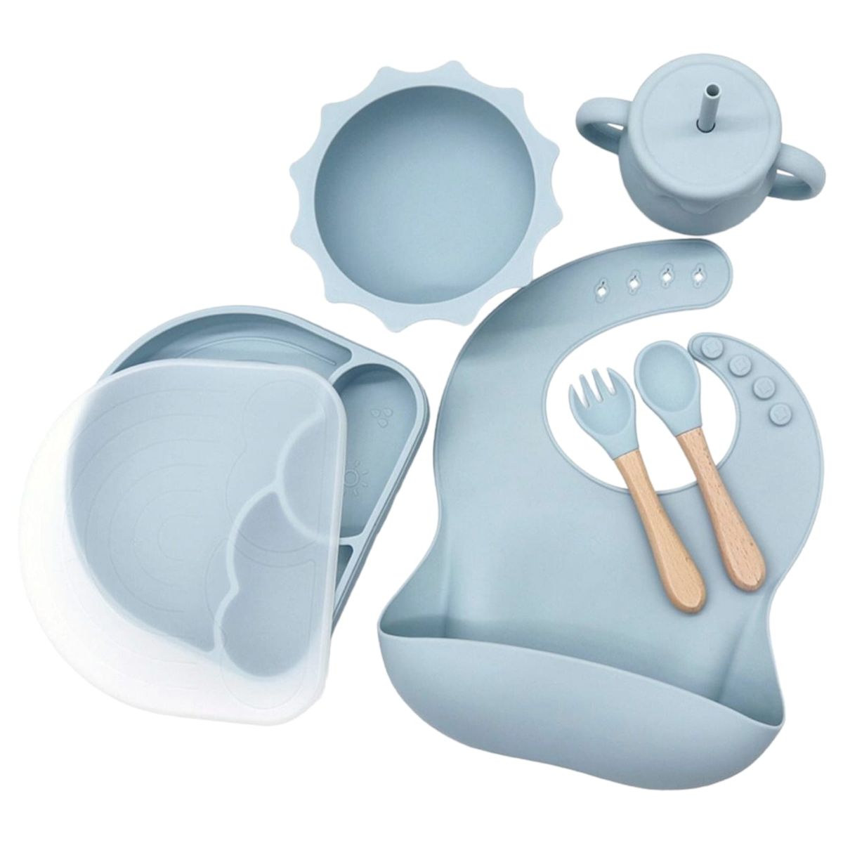 Toddler Feeding Set 9 Piece Silicone Toddler Dinner Set Shop Today