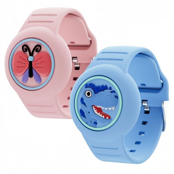LJCZKA 2 Pack Kids Bracelet Compatible W/ Airtag, Adjustable Hidden Case