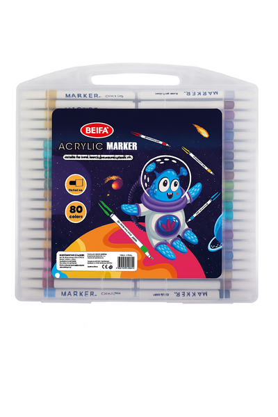 BEIFA Acrylic Marker Set - 80 Colors