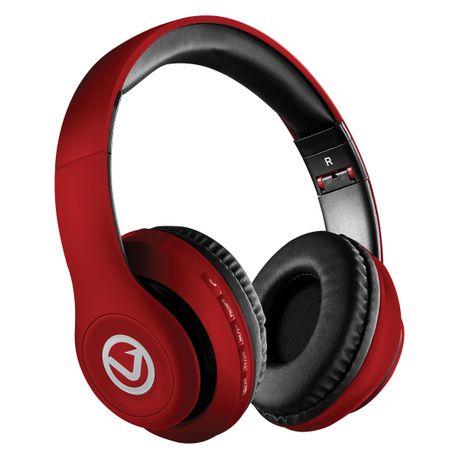 Volkano Wireless Bluetooth Headphones Impulse Series Red