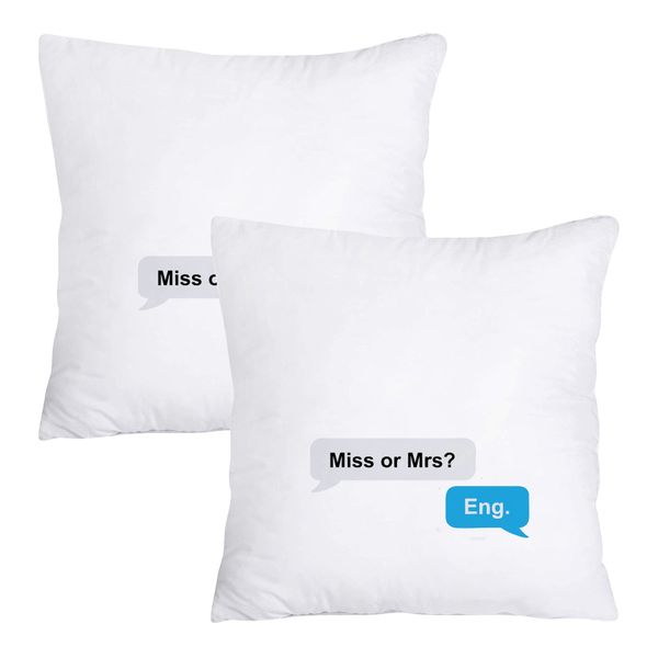 Scatter Cushion Cover Set - Mrs or Ms ,English.