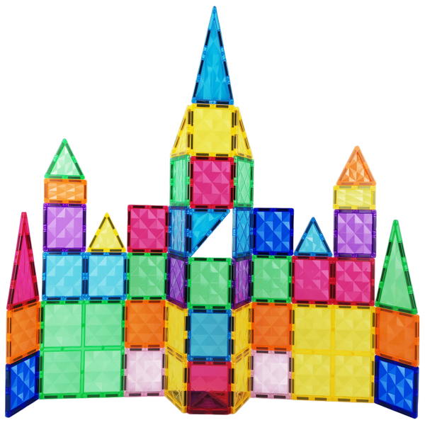 100 Piece Magnetic Building Tiles Set for Kids
