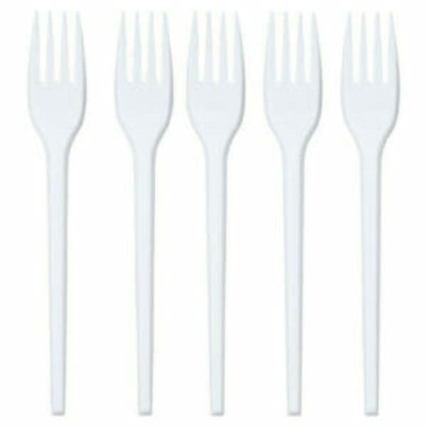 Disposable White Plastic Forks 250 Pack