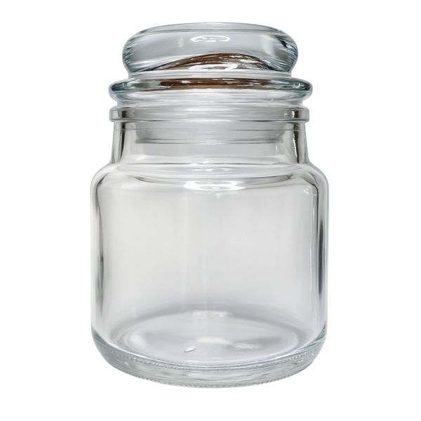 Kitchen Storage Jar With Mushroom Glass Cover - Transparent