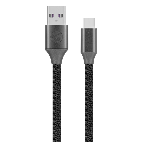 Volkano Weave Series Braided USB-C 3m 30W Cable - Black