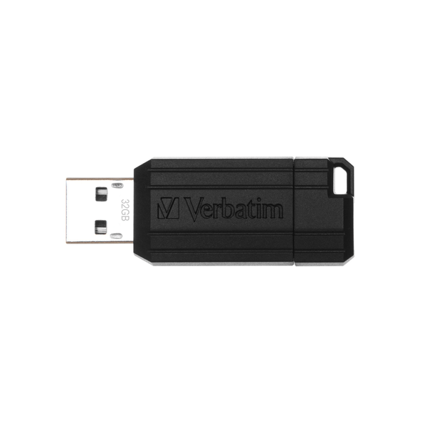 Verbatim 32GB Pinstripe USB 2.0 Flash Drive - Black