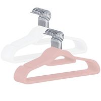 DECASSA Velvet Hangers Pack of 30 Grey Non Slip Flocked With