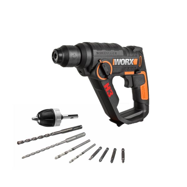 WORX H3 Compact Rotary Hammer Cordless 3-In-1 SDS 1.2J 20V