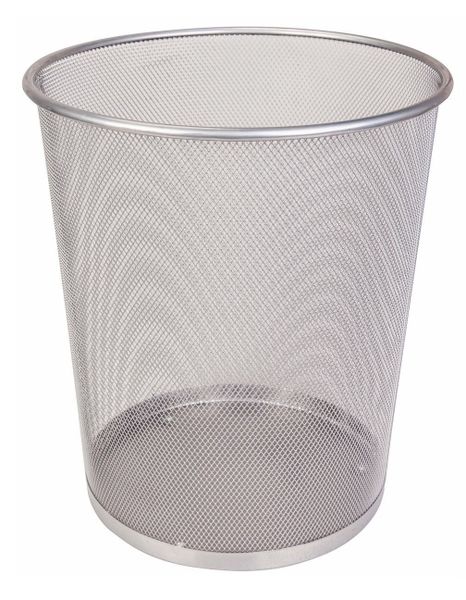 Wire Mesh Dustbin Round - Silver (15L)