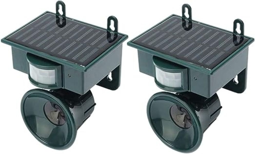 2 Piece Sonic Deterrent Scarcer Animal Repellent Birds Repel Tool PIR