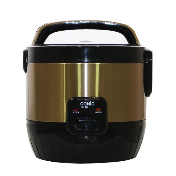 Conic 1.8 Litres Aluminium 3 in 1 Function Automatic Rice Cooker - Copper