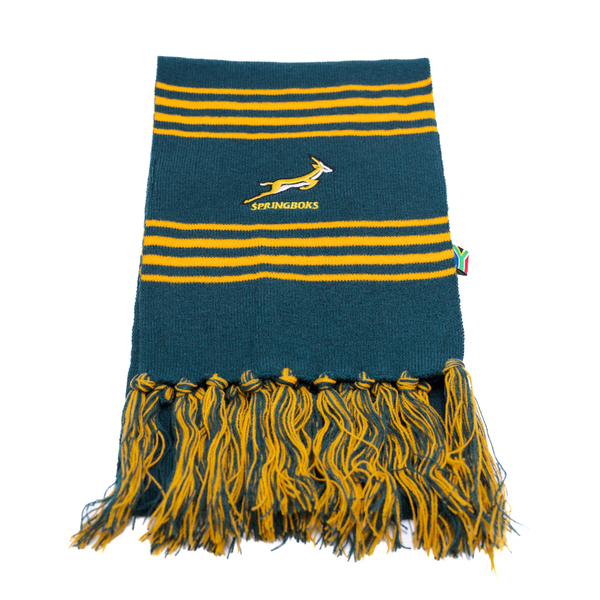 Official Springboks Rugby Supporter Scarf - Green &amp; Gold South Africa