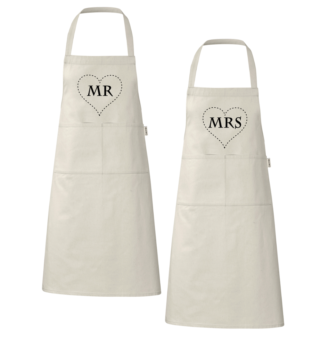 Cotton Apron Natural - Mr & Mrs set | Shop Today. Get it Tomorrow ...