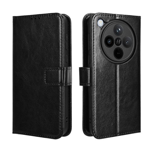 Crazy Horse Pattern Leather Case Compatible With Oppo Find X8 Ultra 5G