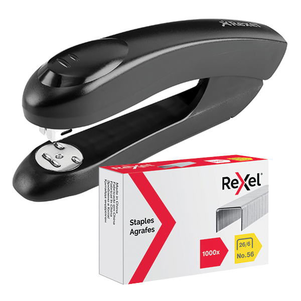 Rexel Sirius Full Strip Stapler + Rexel No.56 Staples Box Of 1000 Bundle