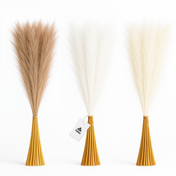 Topika Dried Pampas Grass Decor 30pcs 42cm Artificial Flower for Home Decor
