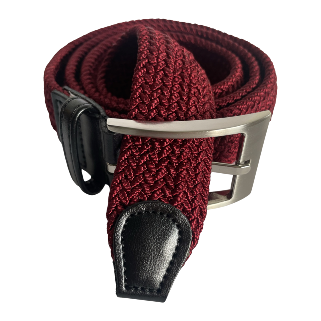 Men S Braided Stretch Elastic Belts Plain Colors Buy Online In   S Zoom.file