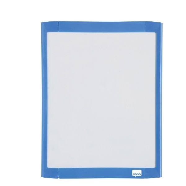 Nobo Mini Magnetic Whiteboard, Coloured Frame Blue, 216x280mm