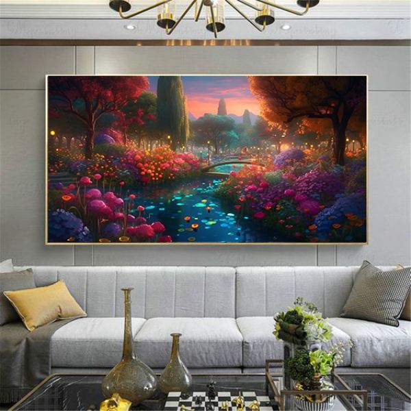 Canvas Wall Decor - Vibrant Flower Garden - 0016