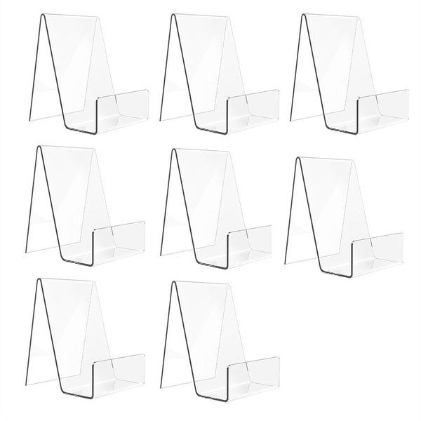 8 Pack Book Stand Clear Easel Stand For Display Book Display Holder