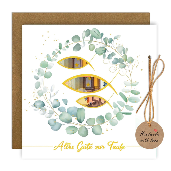 Wedding Gift Paper Card, Money Clip with Envelope