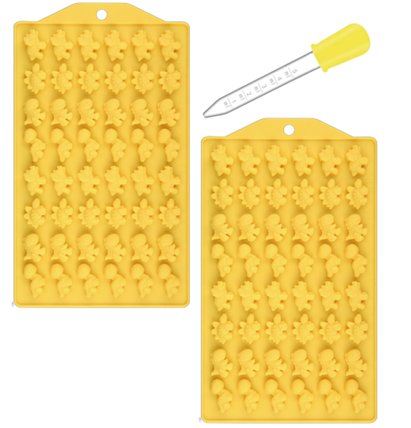 Gloopie Silicone Dinosaur Mould and Recipe Card - Double Pack