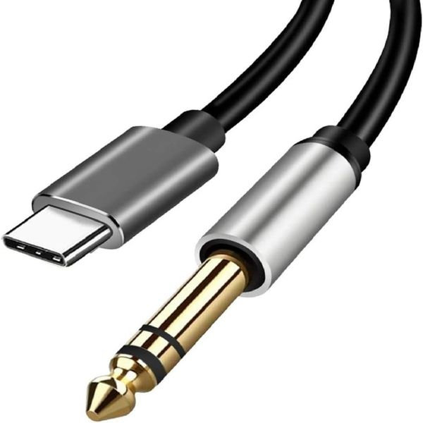 USB-C to 6.35mm 1/4" TRS Stereo Audio Cable for Phone, Laptop &amp; Amplifier