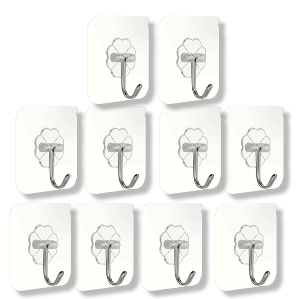 Creative Deco Self Adhesive Hooks Pack of 10