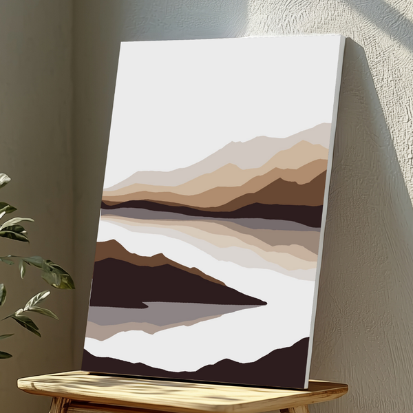 A3 Wall Art Print Mounted on White Veneered Chipboard - Creative Minimalist