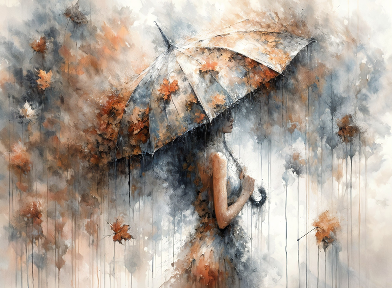 Modern Canvas Wall Art Home Decor - Autumn Rain