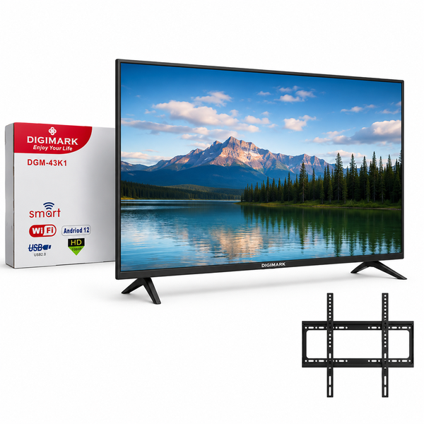 43 Inch Smart TV, Android 12 Wi-Fi HD 1080p, HDMI USB Wall Mount