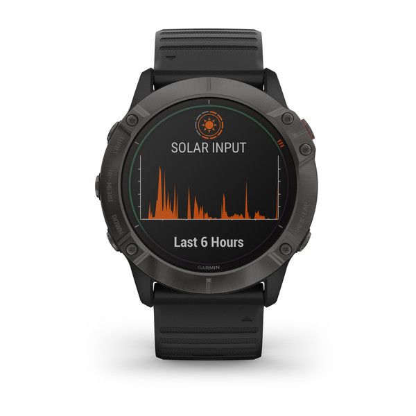 Garmin Fenix 6X Pro Solar Ti - Carbon Gray with Black Band
