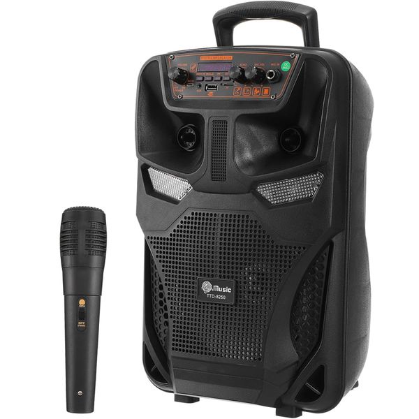 8" inch Speaker With Extra Bass Outdoor Music Speakers With Microphone