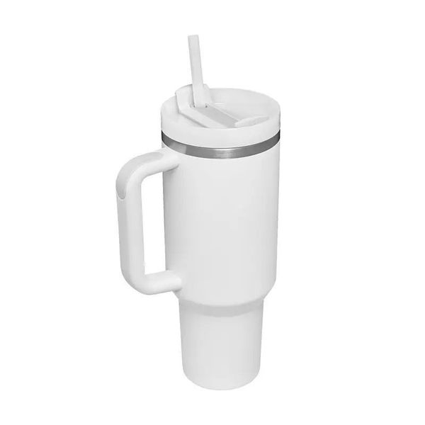 Double-Wall Travel Mug Stainless Steel Vacuum Insulated Cup With Straw