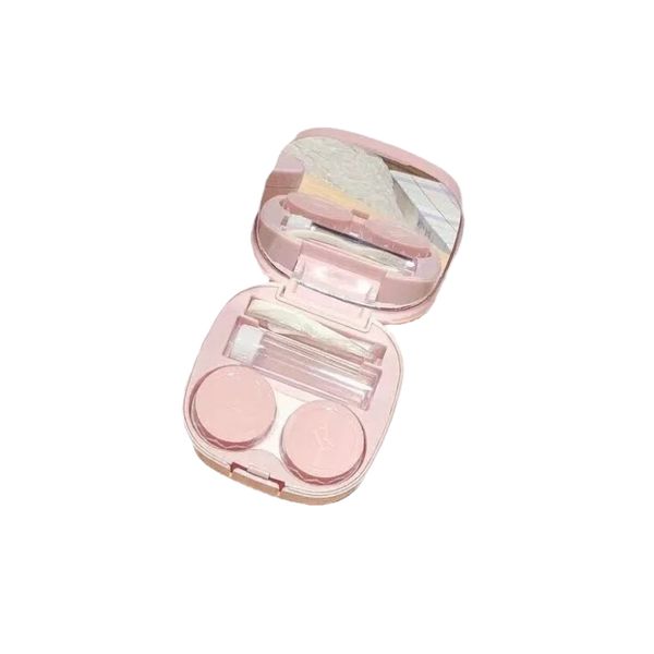 Contact Lens Case with Cleaner Washer, Travel Size Cute Colored