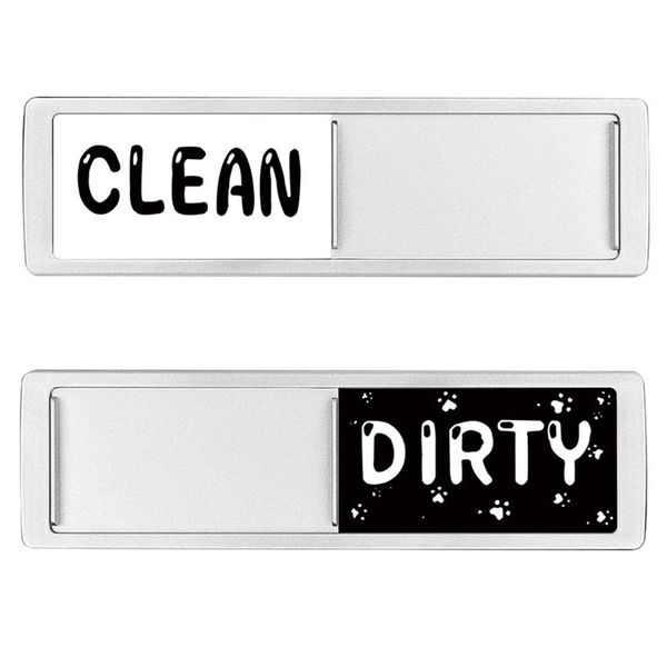 Slidable Dishwasher Magnet Sign-Includes Adhesive for Non-Magnetic Surfaces