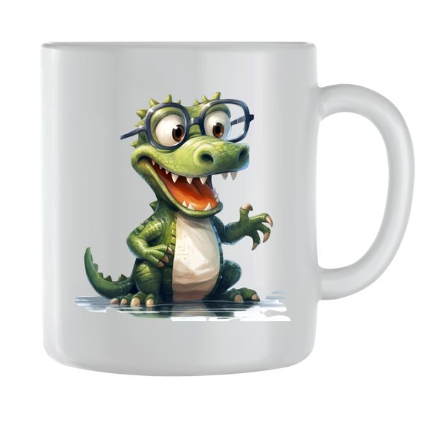 Croc Coffee Mugs for Men Women Trendy Animal Lovers Graphic Cup Present 197