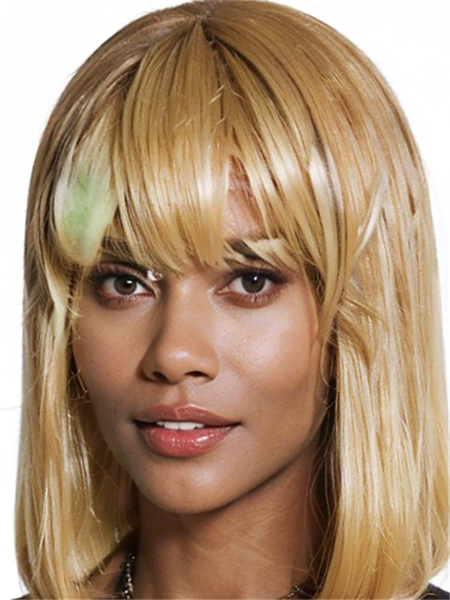 16 inch French or Bob Wig Blond color 613# Straight 15A Graded Human Hair
