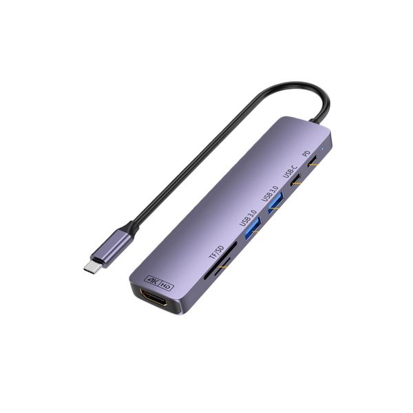 USB-C Hub 4K 60Hz PD100W Compatible with Macbook, SD/TF Card Reader