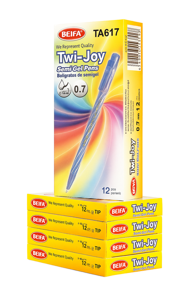 Semi-Gel Ink Pen( Black Ink)-5 Boxes