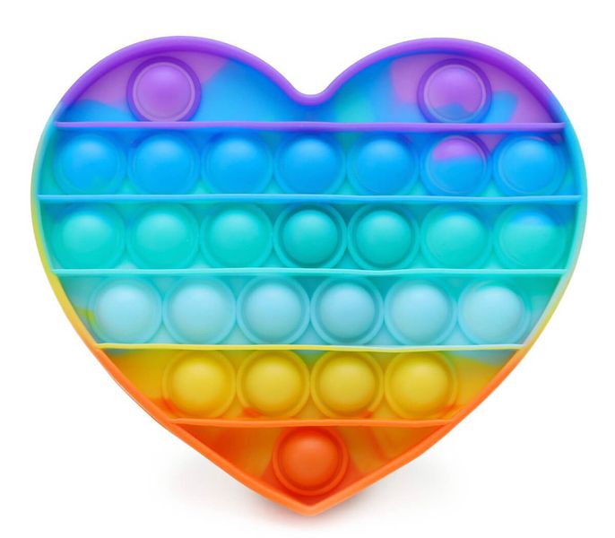 Pop It Fidget Pad Bubble Popping Sensation - Heart